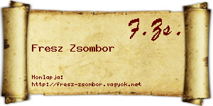 Fresz Zsombor névjegykártya